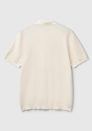  Erkek Krem %100 Koton Regular Fit Triko Polo Yaka  Kazak