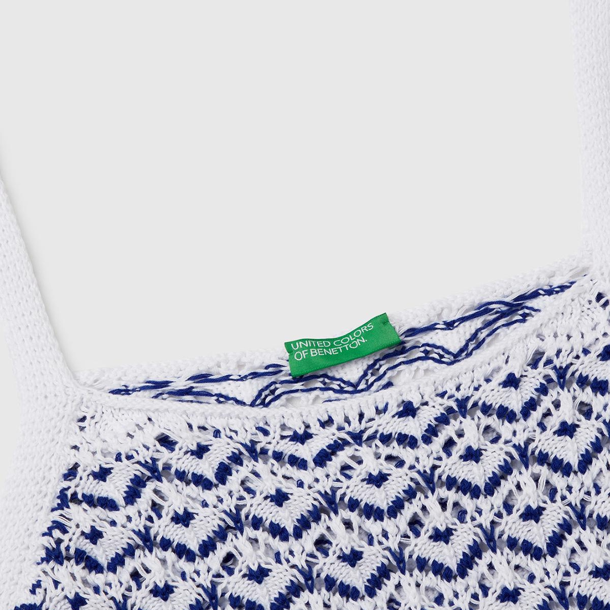 Kadın Beyaz %100 Koton Kroşe Efekli Triko Atlet