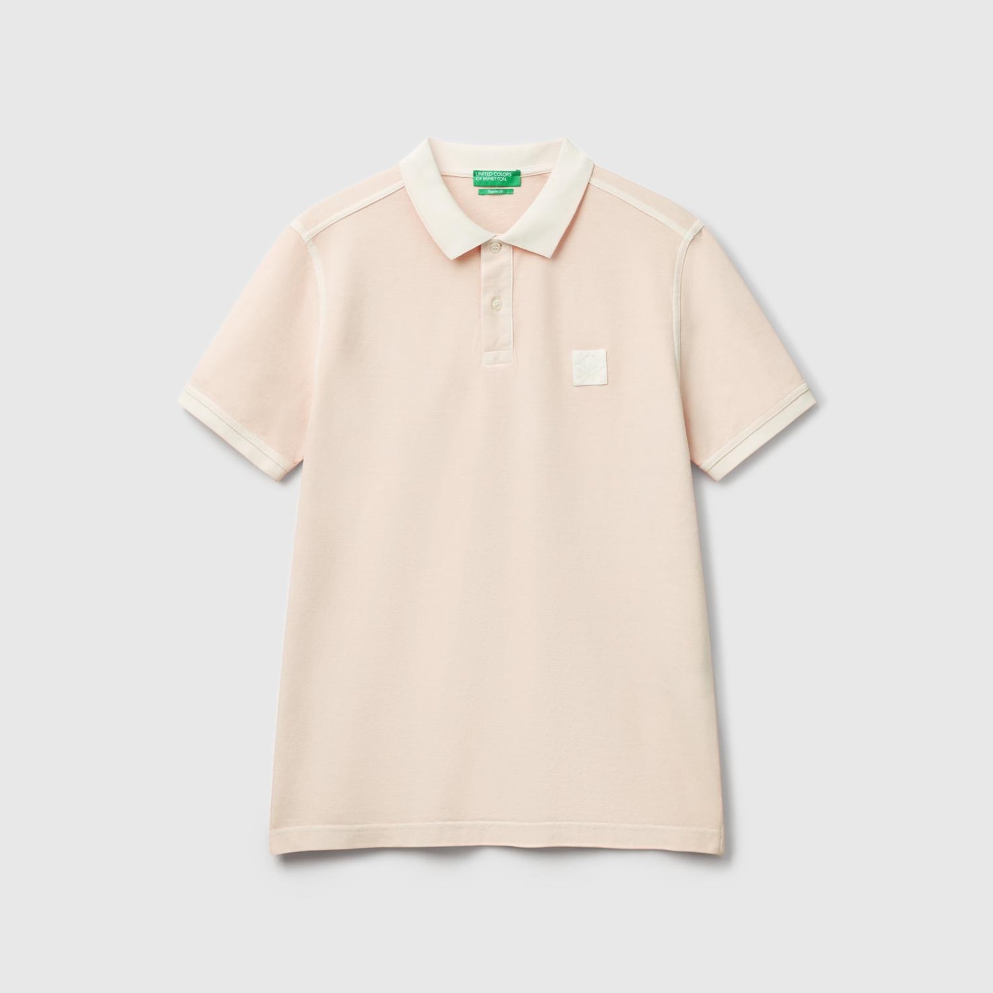 Erkek Pembe %100 Organik Koton Regular Fit Polo T-Shirt