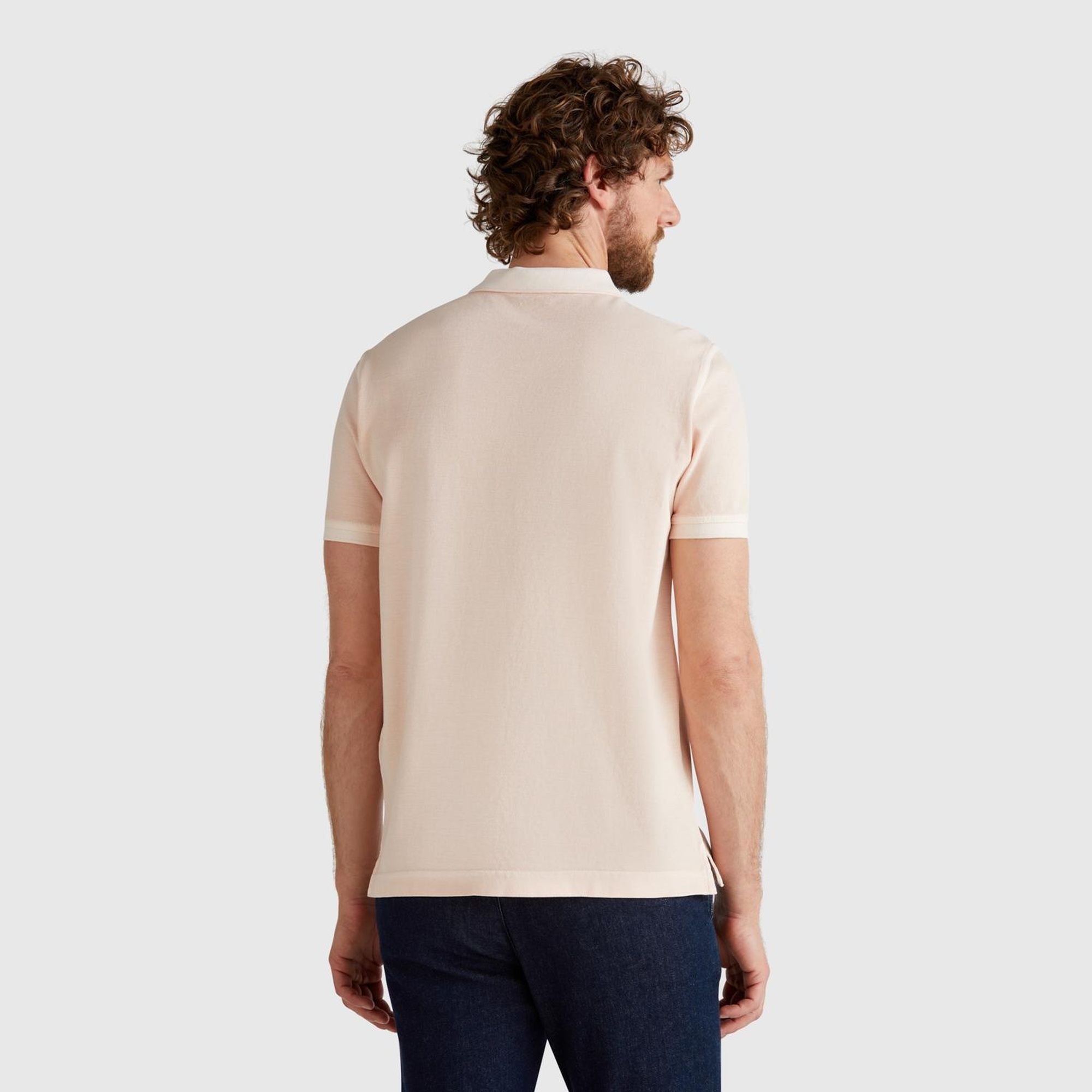 Erkek Pembe %100 Organik Koton Regular Fit Polo T-Shirt