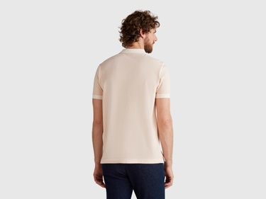  Erkek Pembe %100 Organik Koton Regular Fit Polo T-Shirt