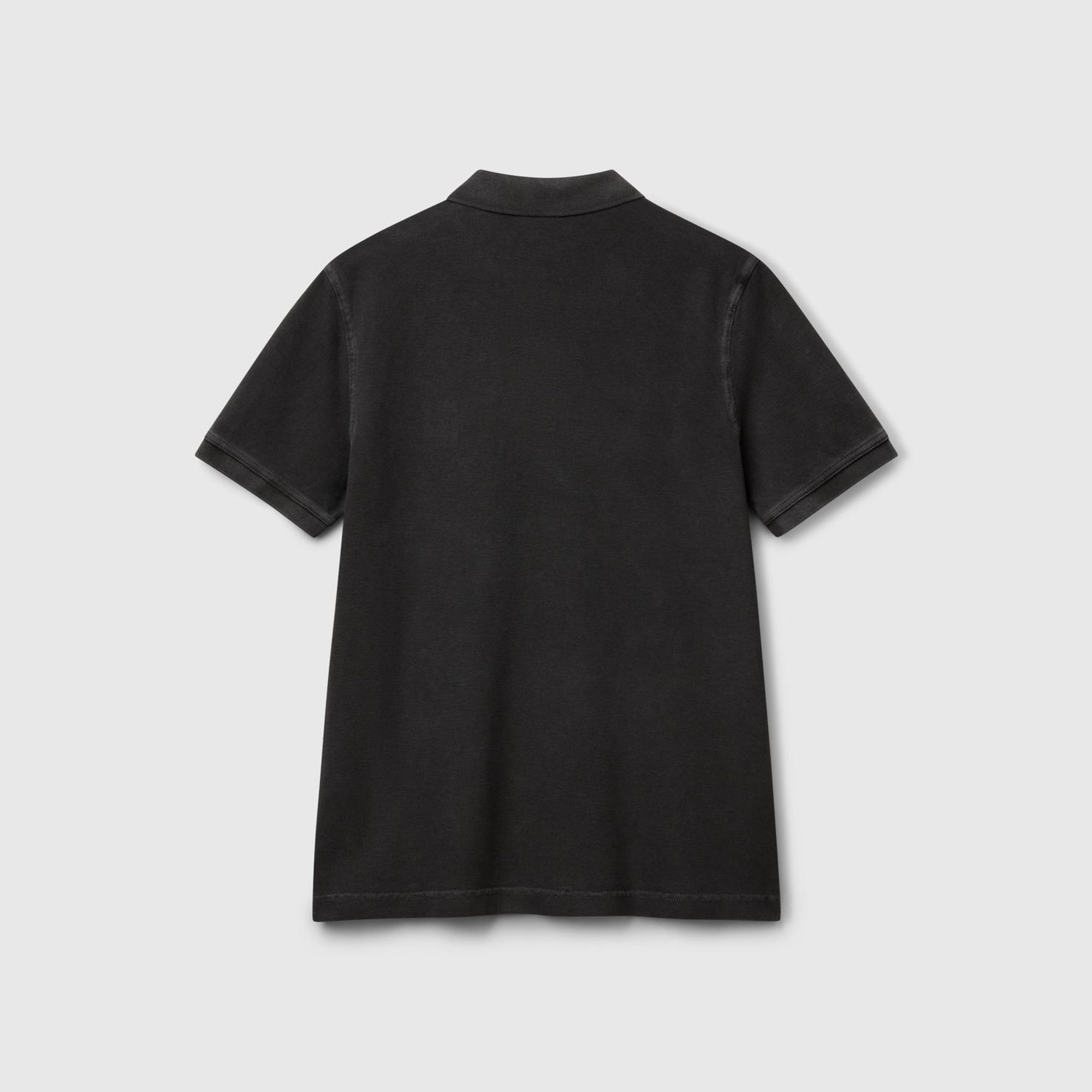 Erkek Siyah %100 Organik Koton Regular Fit Polo T-Shirt