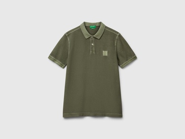  Erkek Haki %100 Organik Koton Regular Fit Polo T-Shirt