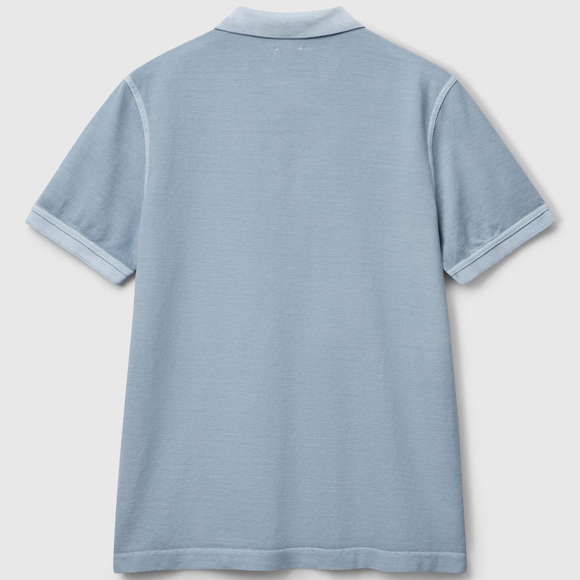 Erkek Açık Mavi %100 Organik Koton Regular Fit Polo T-Shirt