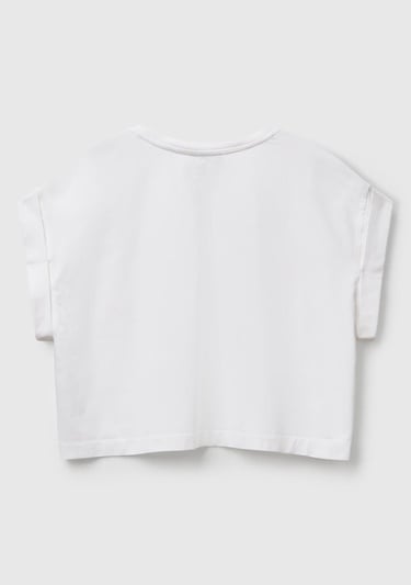  Kadın Beyaz Dantel Detaylı Kısa Kol Esnek T-Shirt