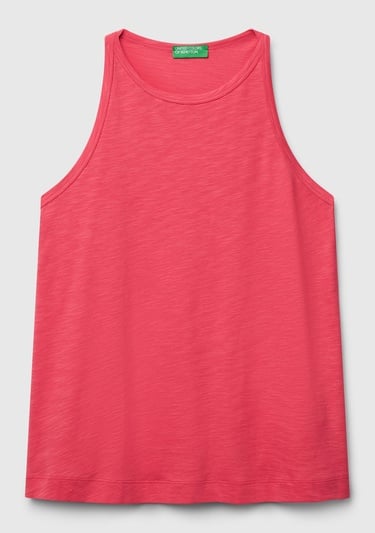  Kadın Turuncu Modal Karışımlı Slub Atlet