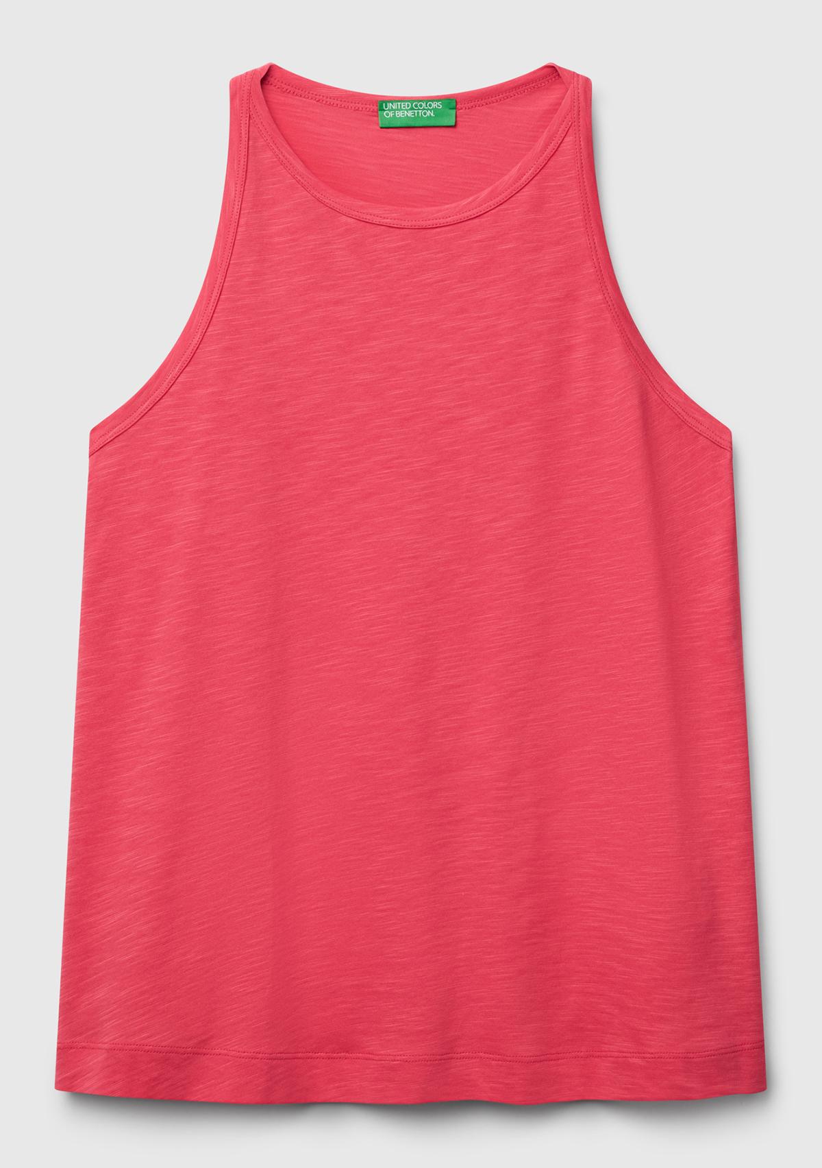  Kadın Turuncu Modal Karışımlı Slub Atlet