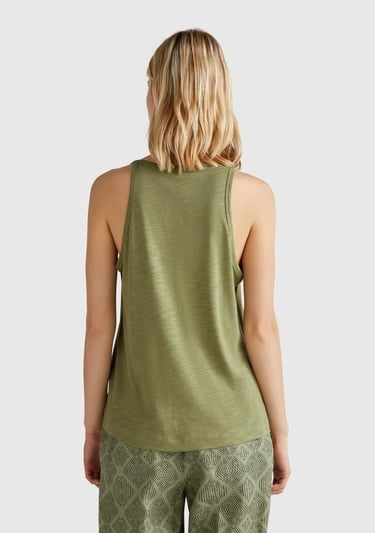  Kadın Adaçayı yeşili Modal Karışımlı Slub Atlet