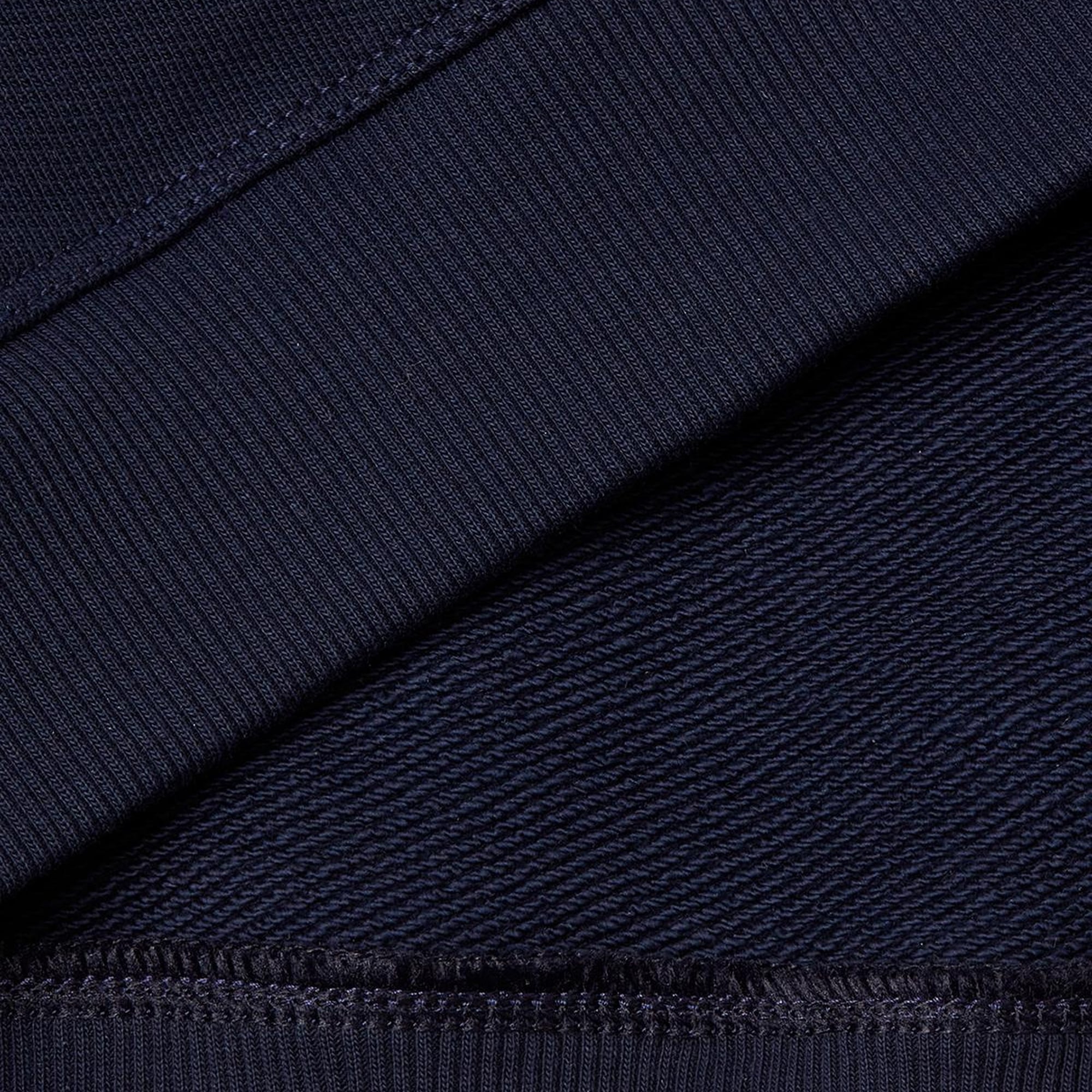 Erkek Lacivert Pamuk Karışımlı Önü Yazı Baskılı Relax Fit Sweatshirt