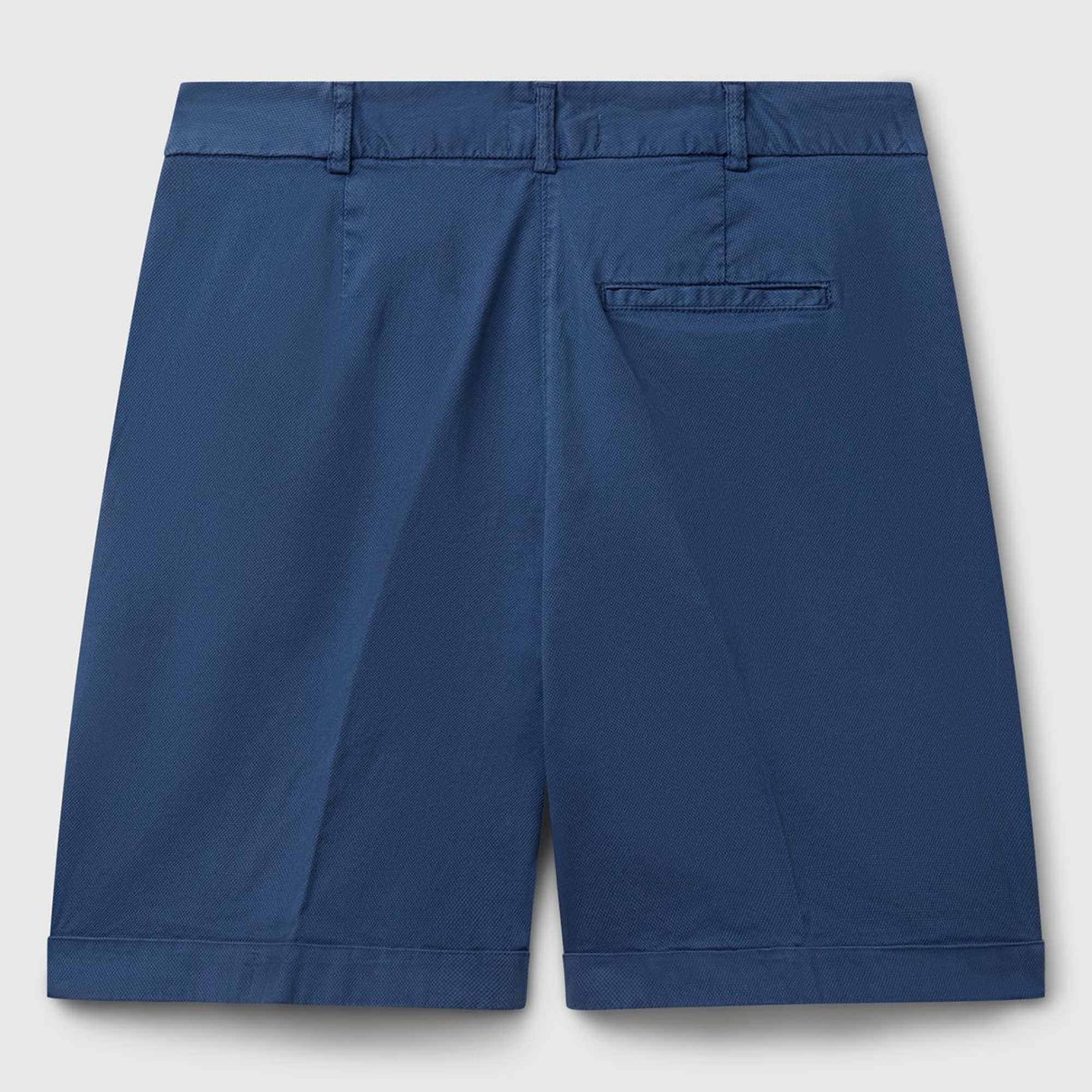 Kadın Denim Pamuk Karışımlı Önü Düğmeli Regular Fit Bermuda Şort