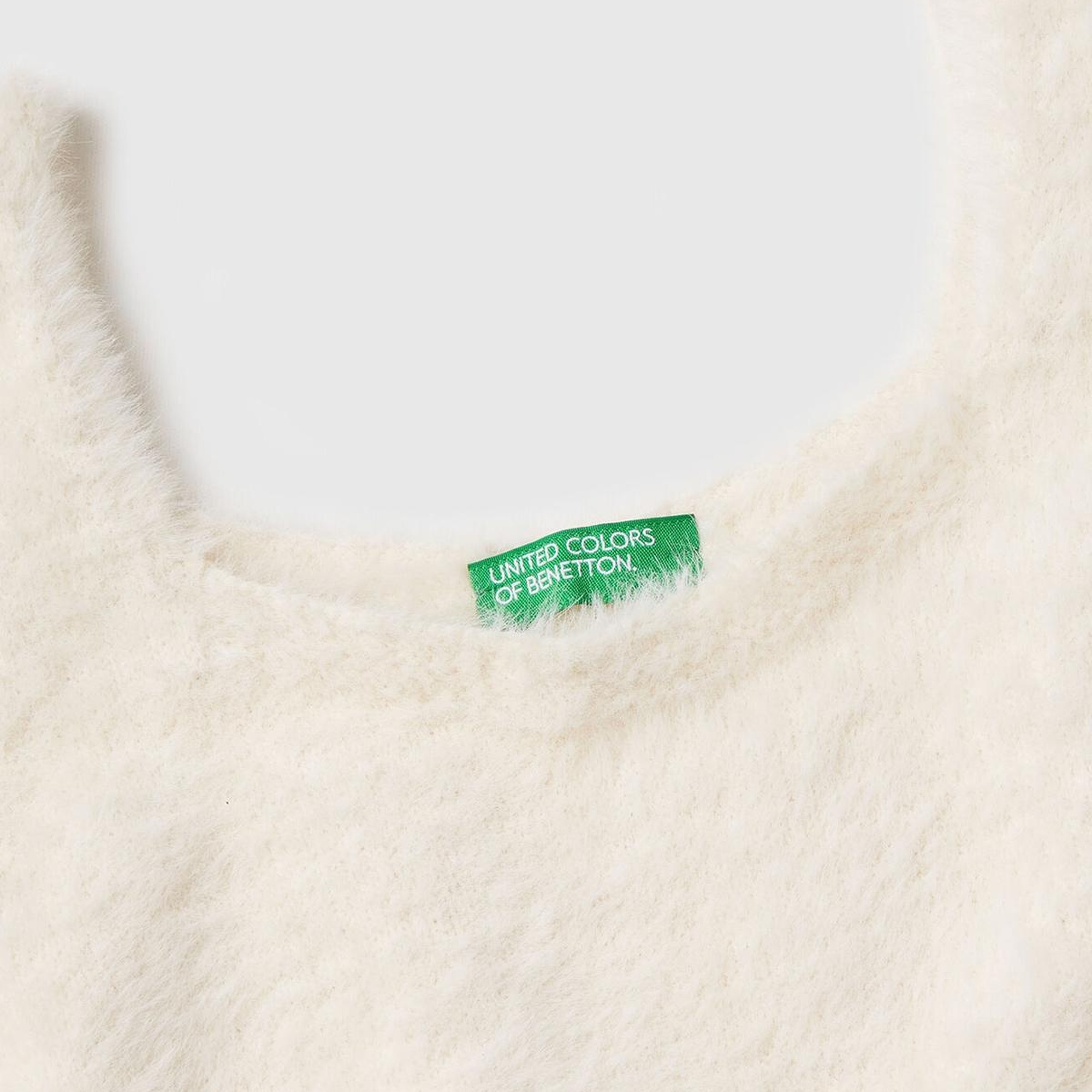 Kız Çocuk Ekru Kalın Askılı Etek Ucu Ribanalı Kolsuz Üst