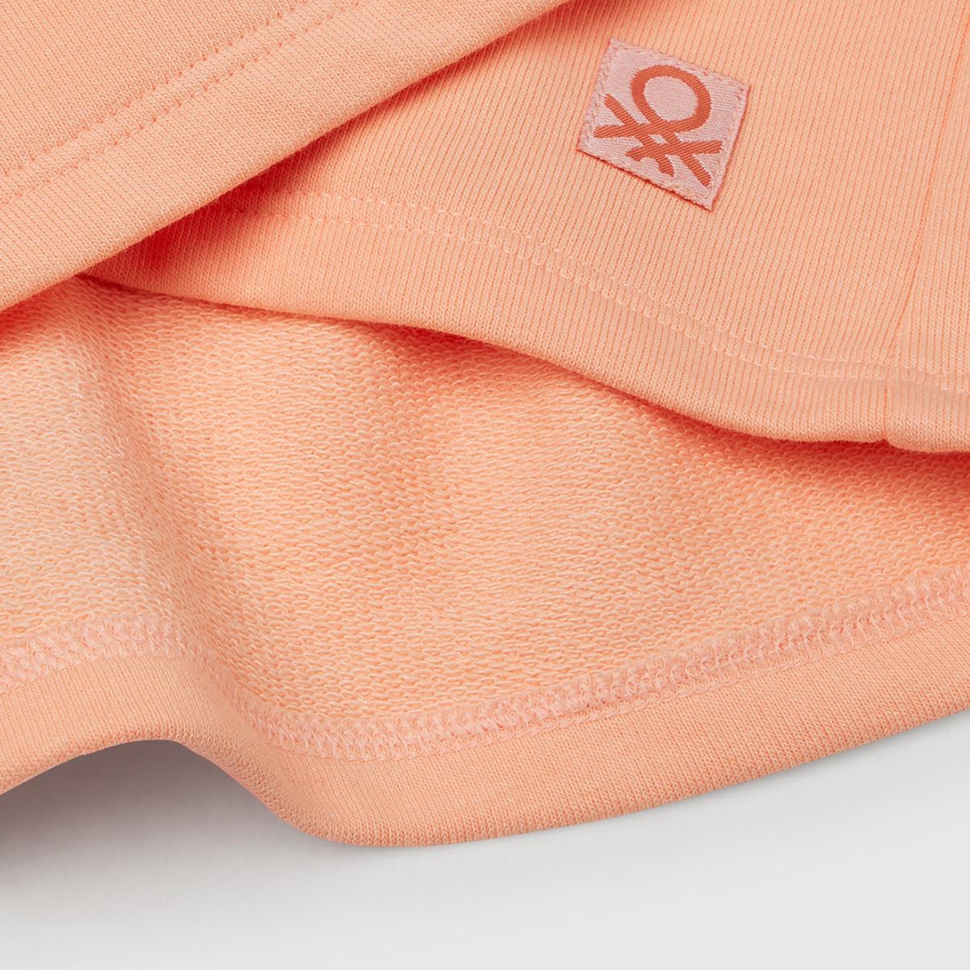 Kız Çocuk Yavruağzı Logo Etiketli Pileli Bel Bantlı Etek