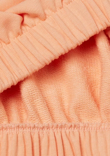  Kız Çocuk Yavruağzı Önü Aplikeli Nakış Detaylı Kolsuz Kapüşonlu Sweatshirt