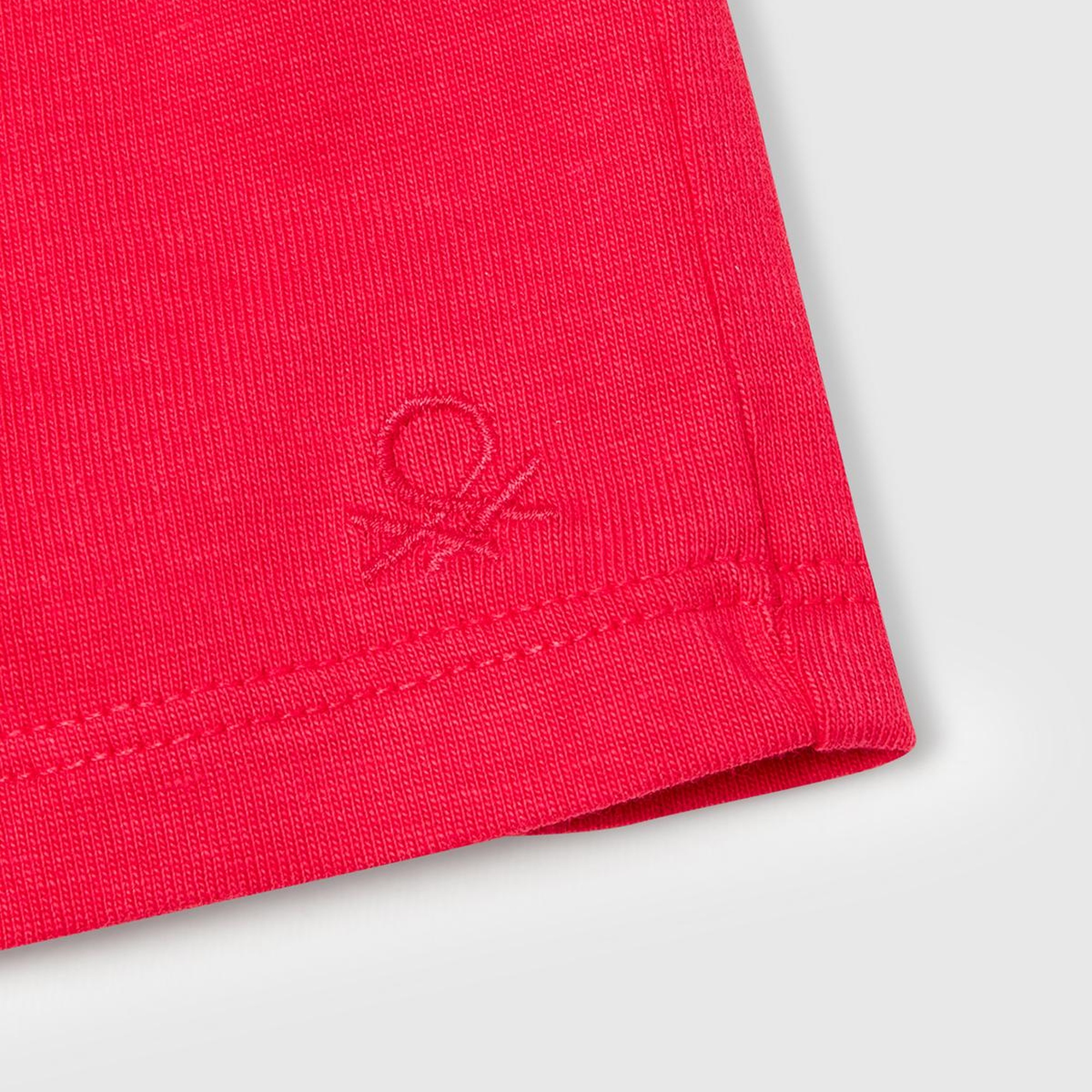 Kız Çocuk Fuşya Logo İşlemeli Beli İpli Şort