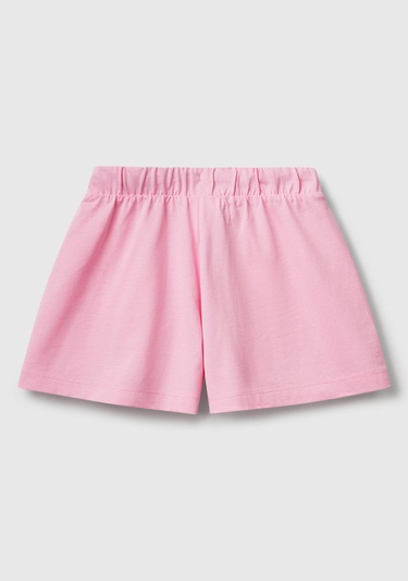 Kız Çocuk Pembe Logo İşlemeli Beli İpli Şort