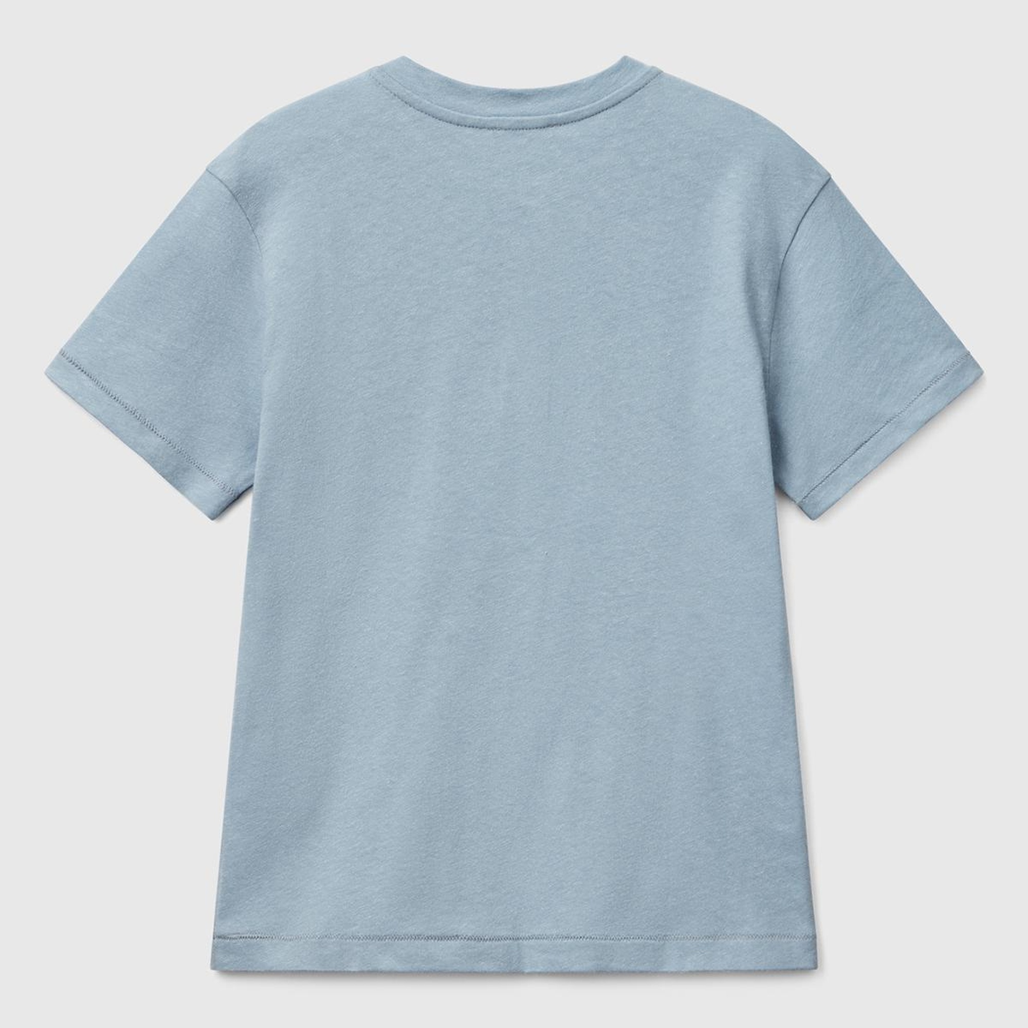 Erkek Çocuk Mavi Logo İşlemeli Hakim Yaka T-Shirt