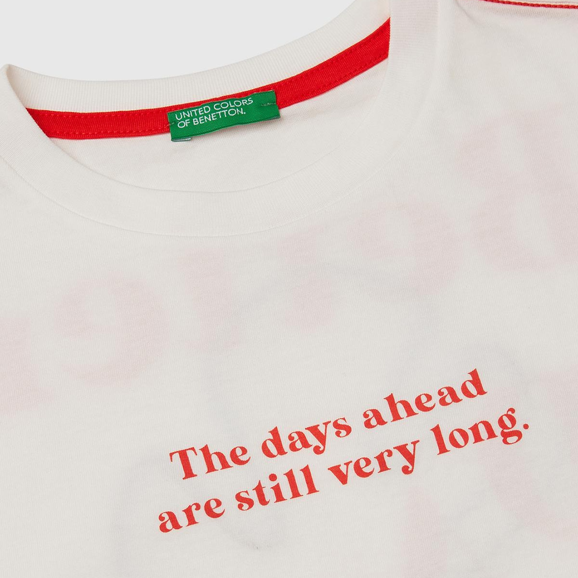 Erkek Çocuk Beyaz Slogan Baskılı Oversize T-Shirt