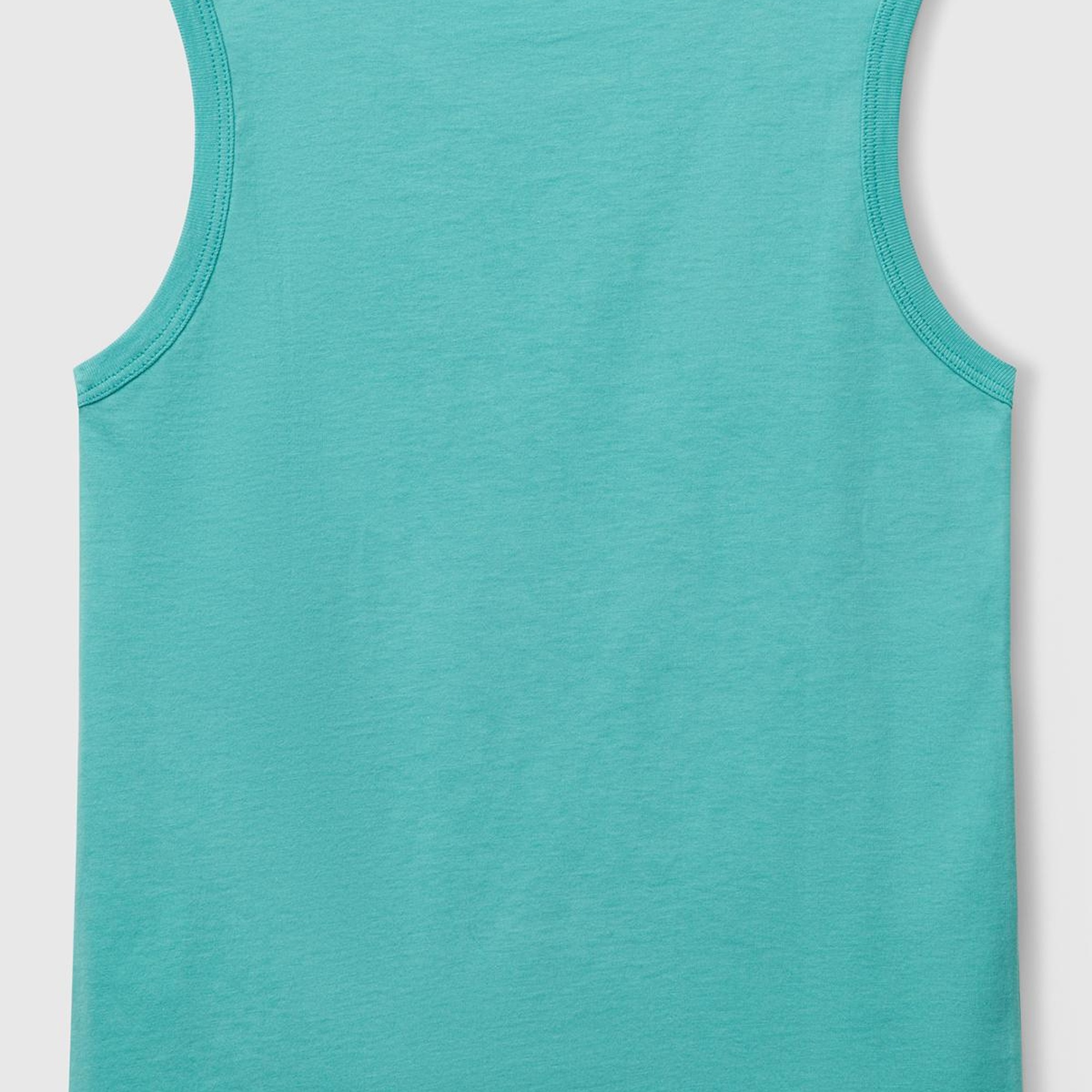 Erkek Çocuk Mint Yeşili Benetton Logo Baskılı Atlet