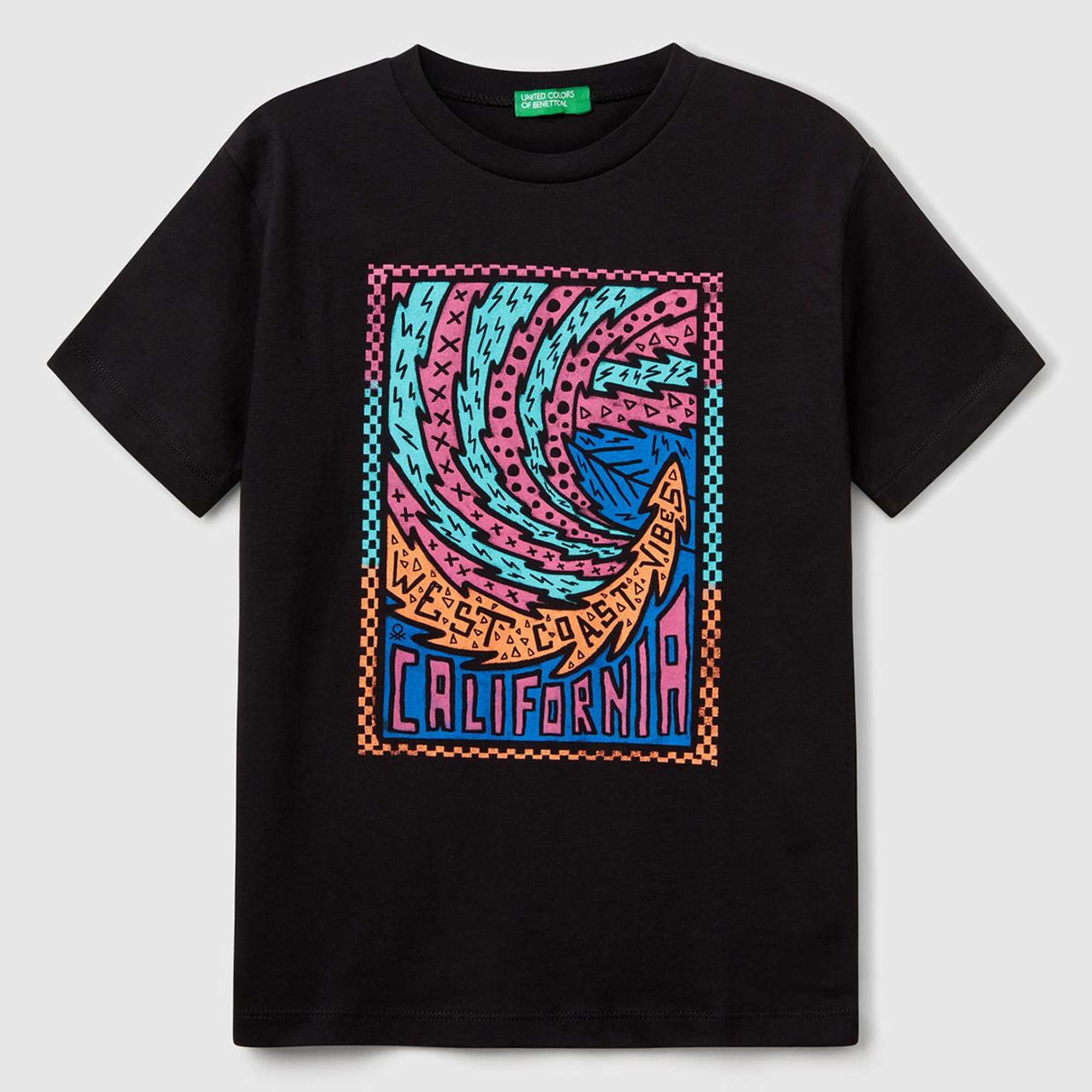 Erkek Çocuk Siyah Slogan Baskılı T-Shirt