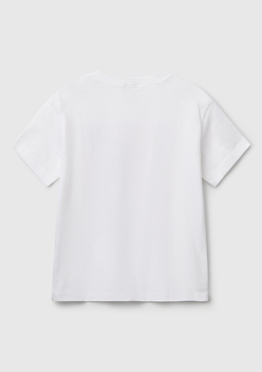  Erkek Çocuk Beyaz Slogan Baskılı T-Shirt