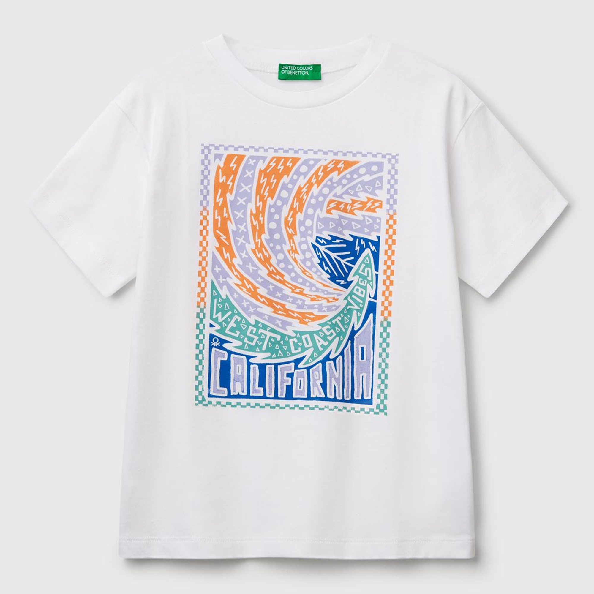 Erkek Çocuk Beyaz Slogan Baskılı T-Shirt