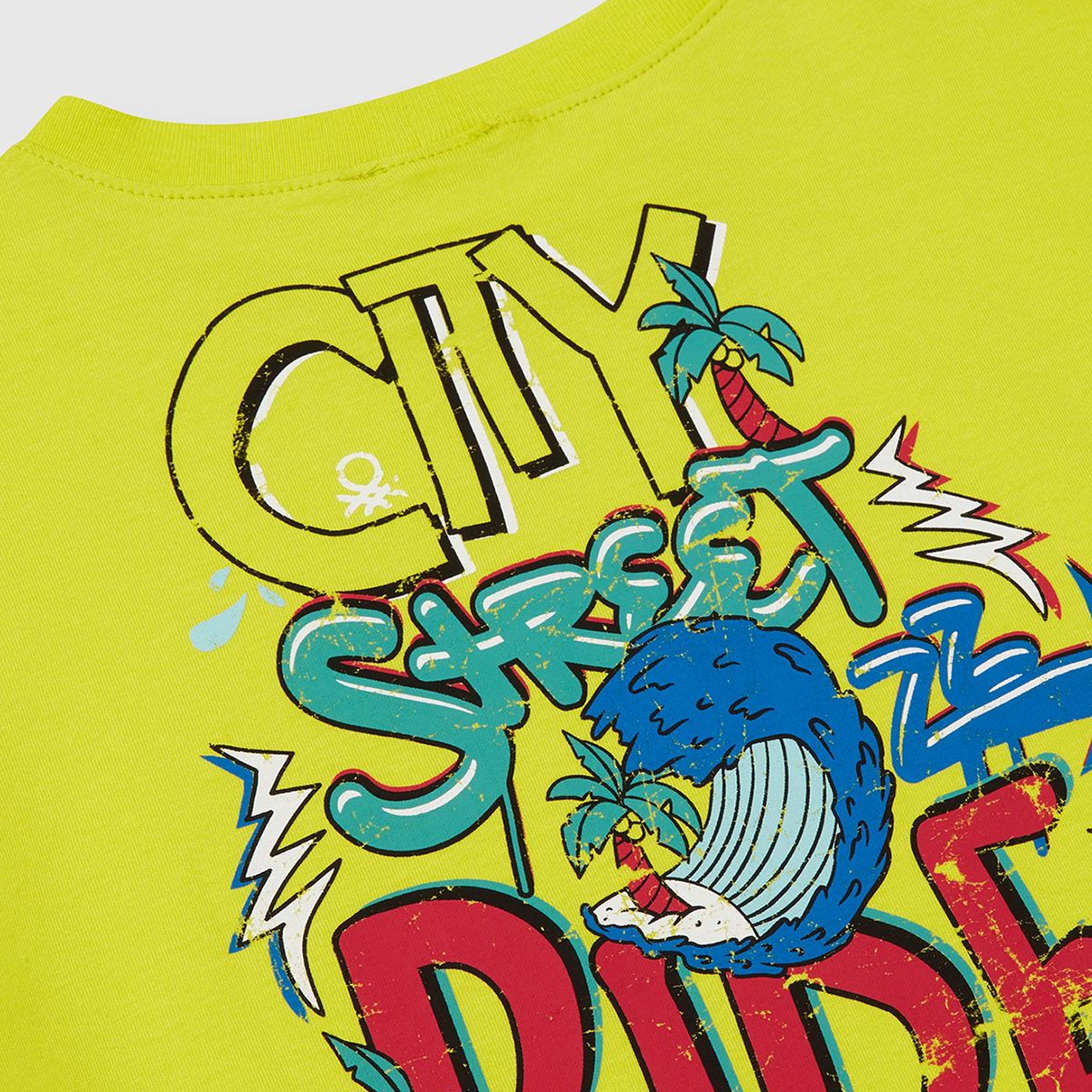 Erkek Çocuk Sarı Slogan Baskılı T-Shirt