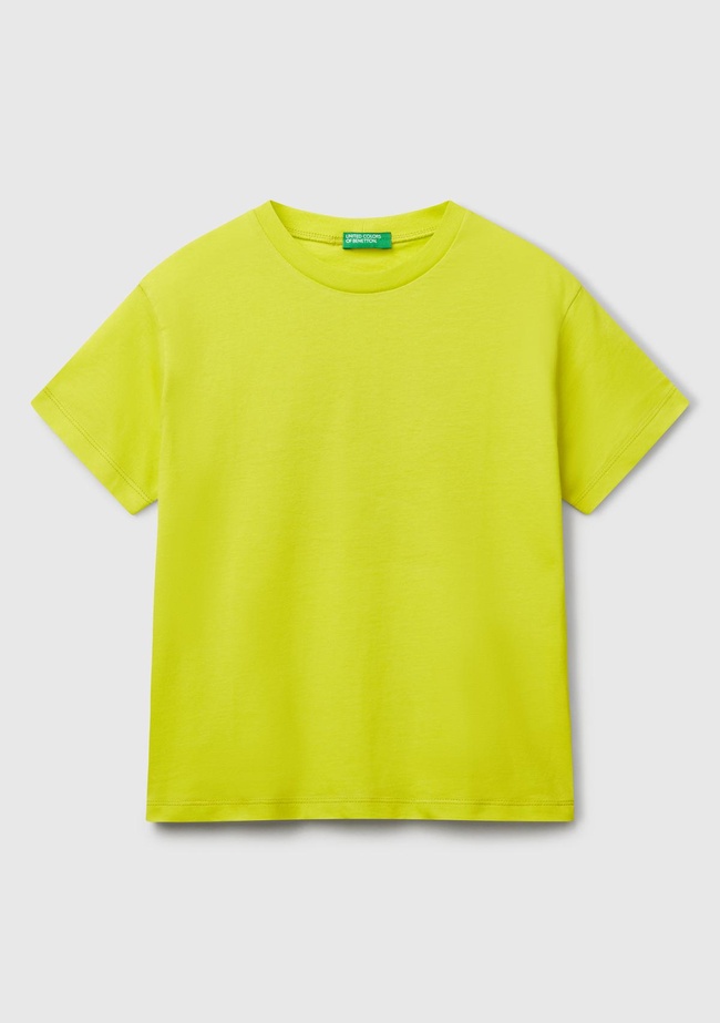  Erkek Çocuk Sarı Slogan Baskılı T-Shirt