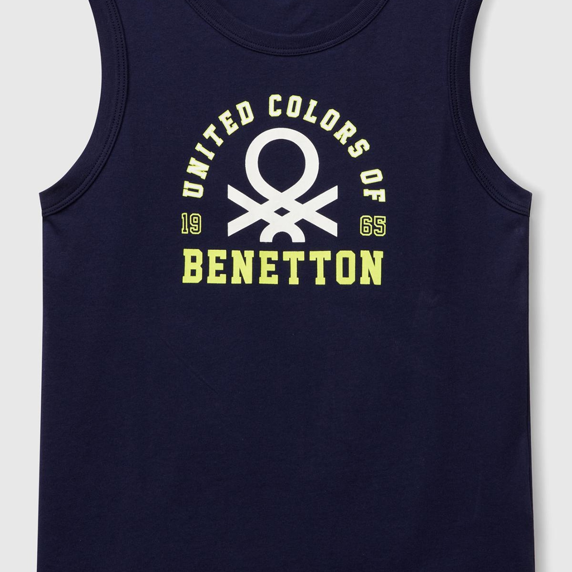 Erkek Çocuk Lacivert Benetton Logo Baskılı Atlet