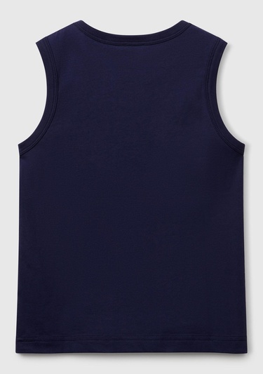  Erkek Çocuk Lacivert Benetton Logo Baskılı Atlet
