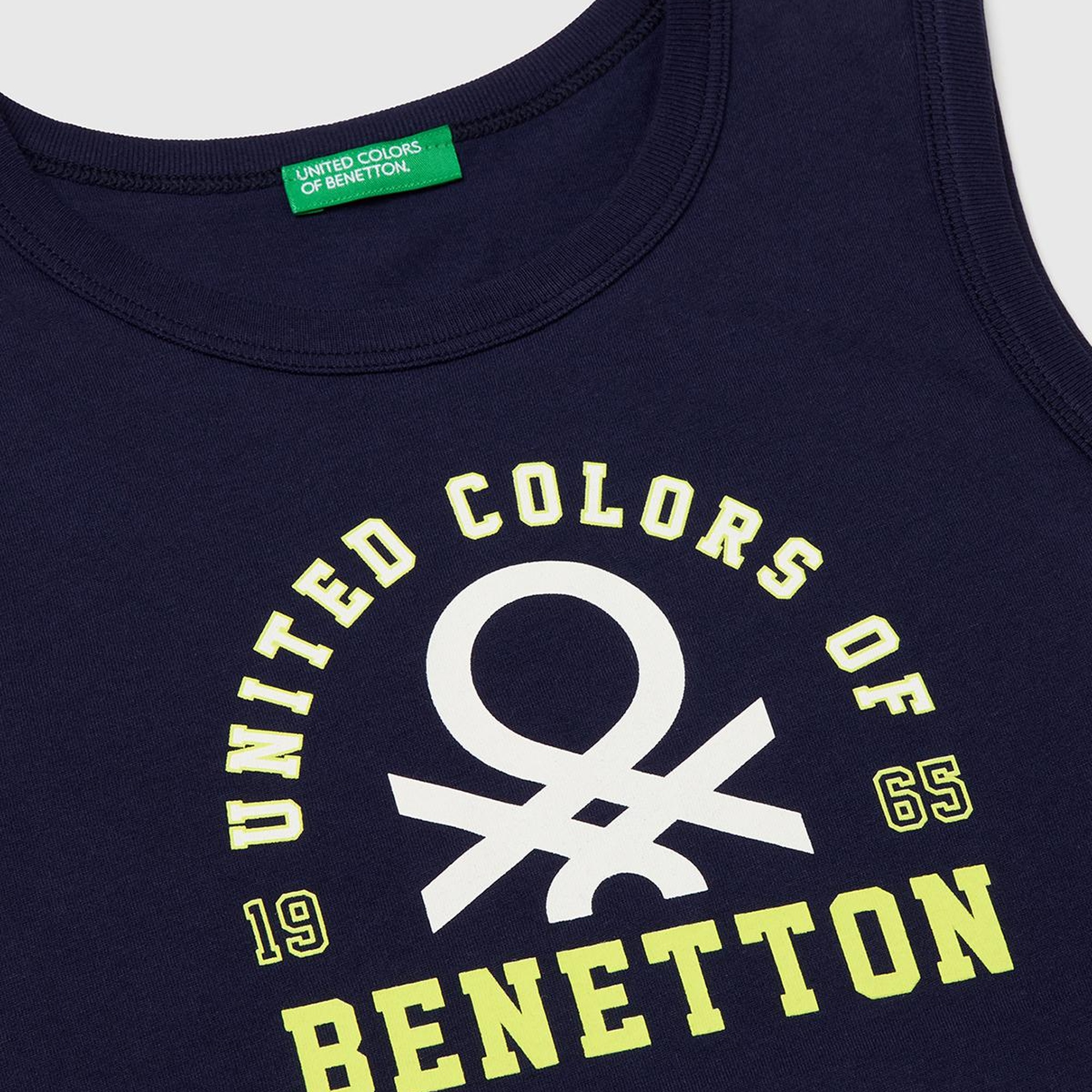 Erkek Çocuk Lacivert Benetton Logo Baskılı Atlet