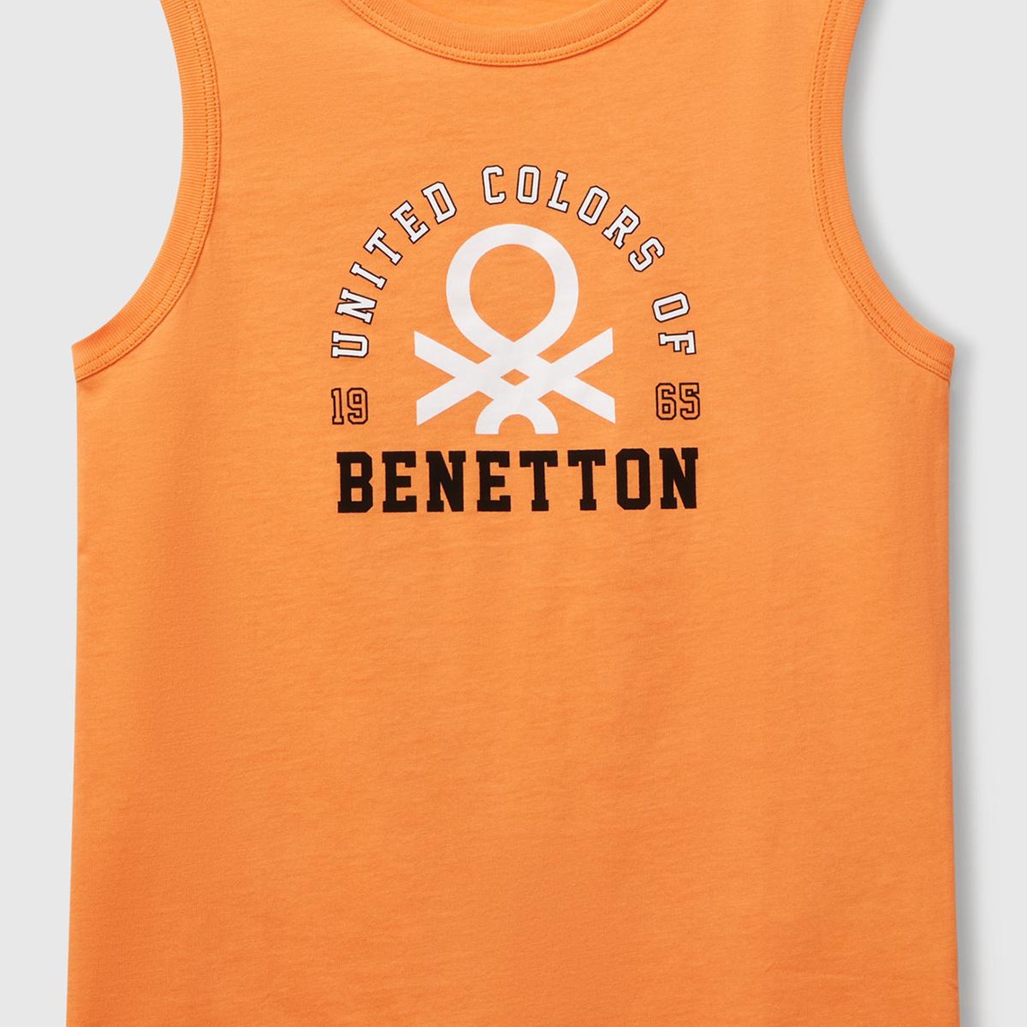 Erkek Çocuk Turuncu Benetton Logo Baskılı Atlet