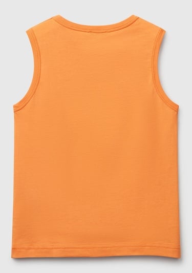  Erkek Çocuk Turuncu Benetton Logo Baskılı Atlet