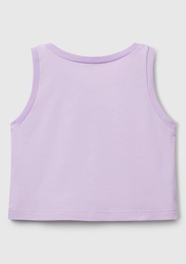  Kız Çocuk Lila Simli Benetton Logo Baskılı Atlet