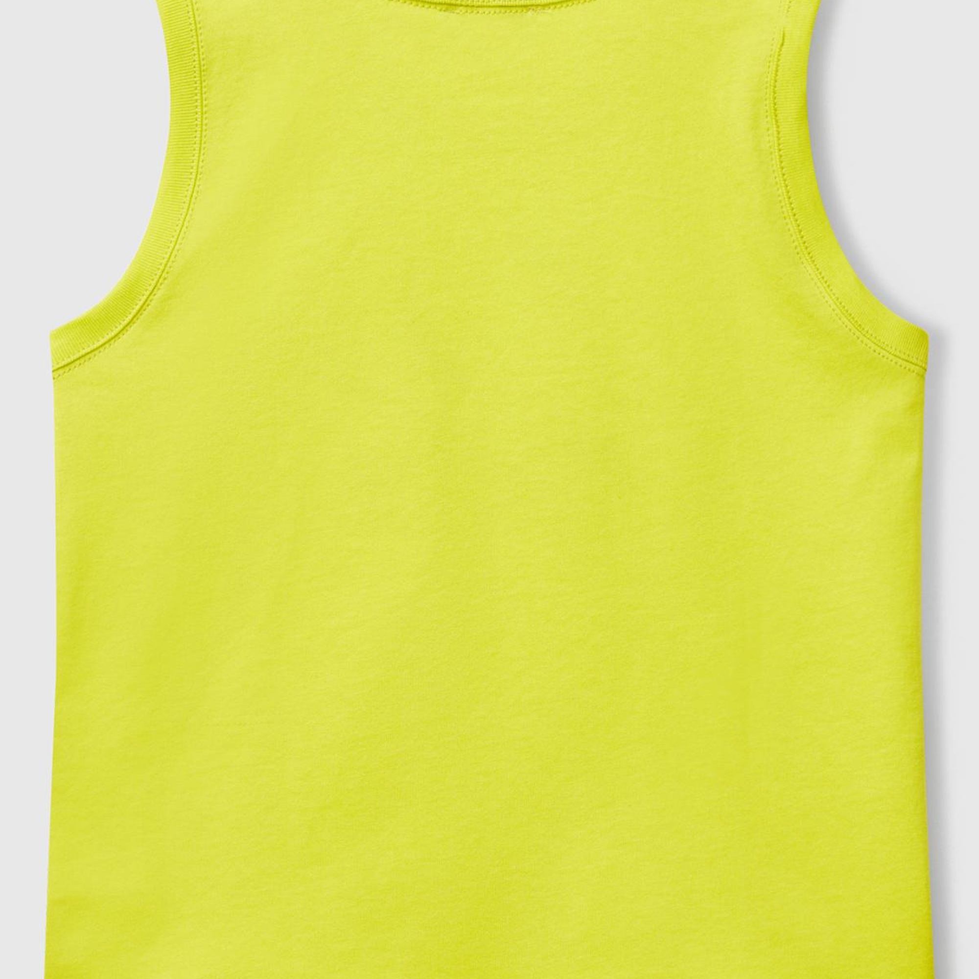 Erkek Çocuk Sarı Benetton Logo Baskılı Kabartma Detaylı Atlet