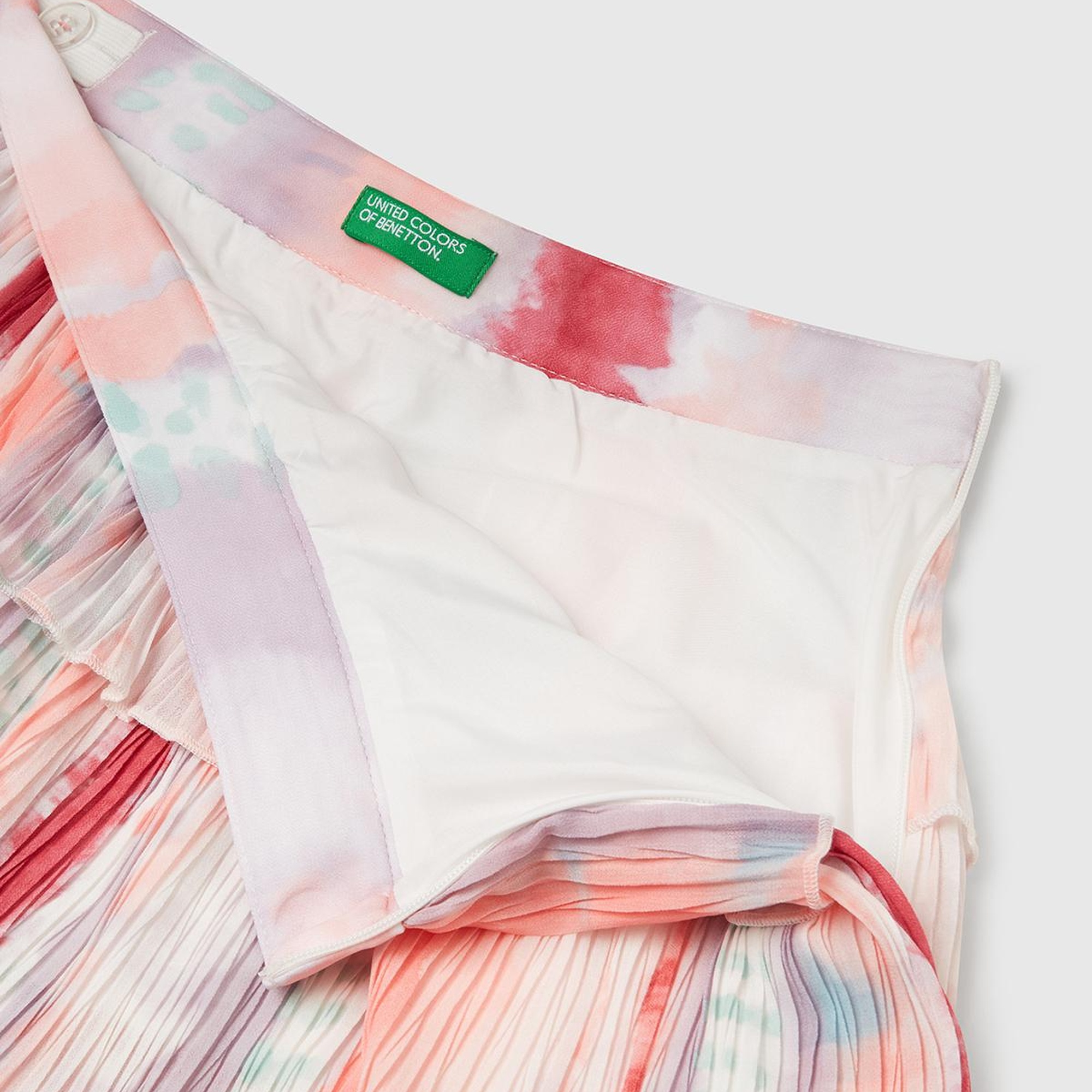 Kız Çocuk Renkli Tamamı Desenli Yanı Fermuarlı Pileli Katlı Etek