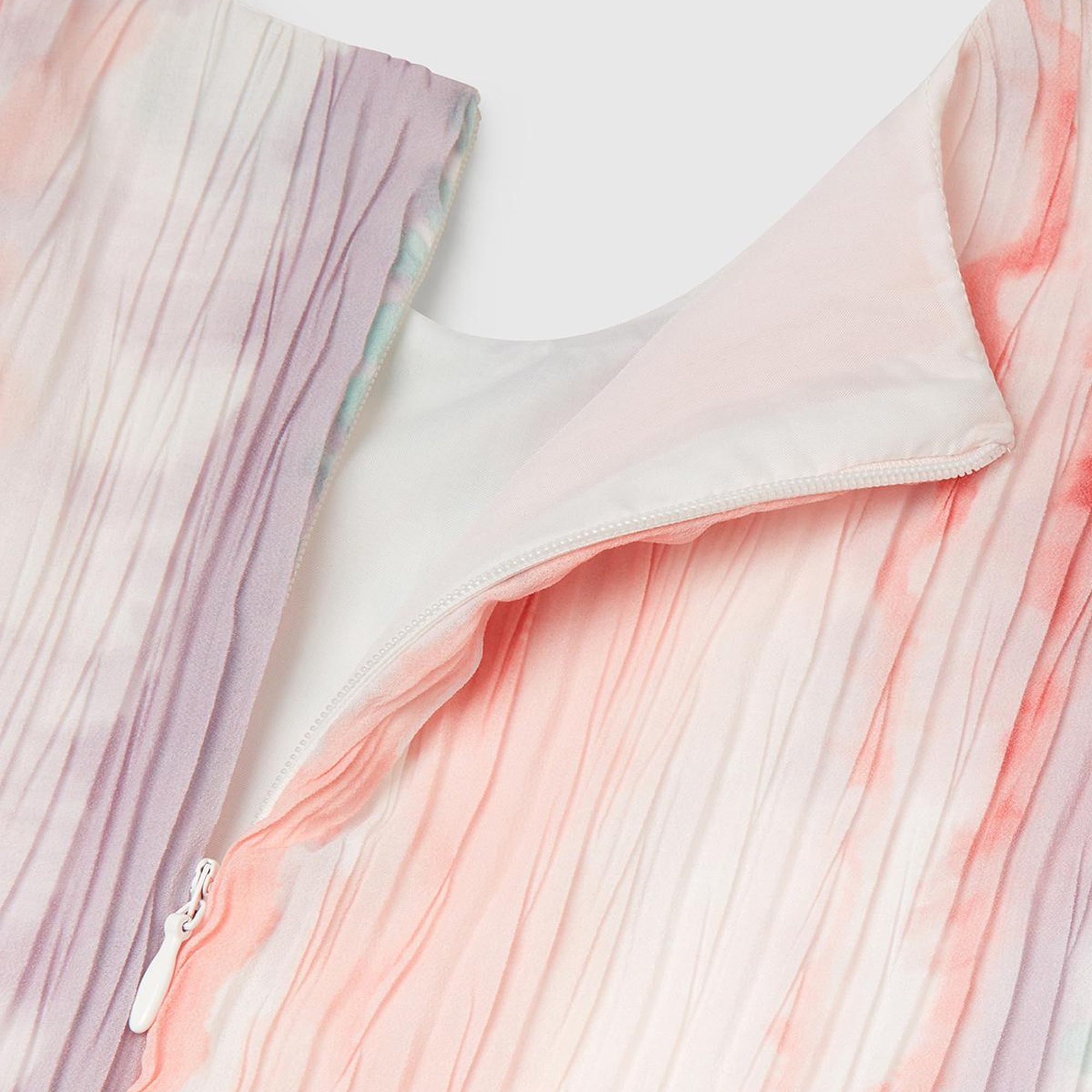 Kız Çocuk Renkli Tamamı Desenli Kuşaklı Arkası Fermuarlı Kolsuz Tulum