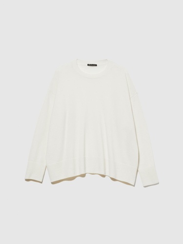  Kadın Vanilya Yün Karışımlı Boxy Fit Kazak