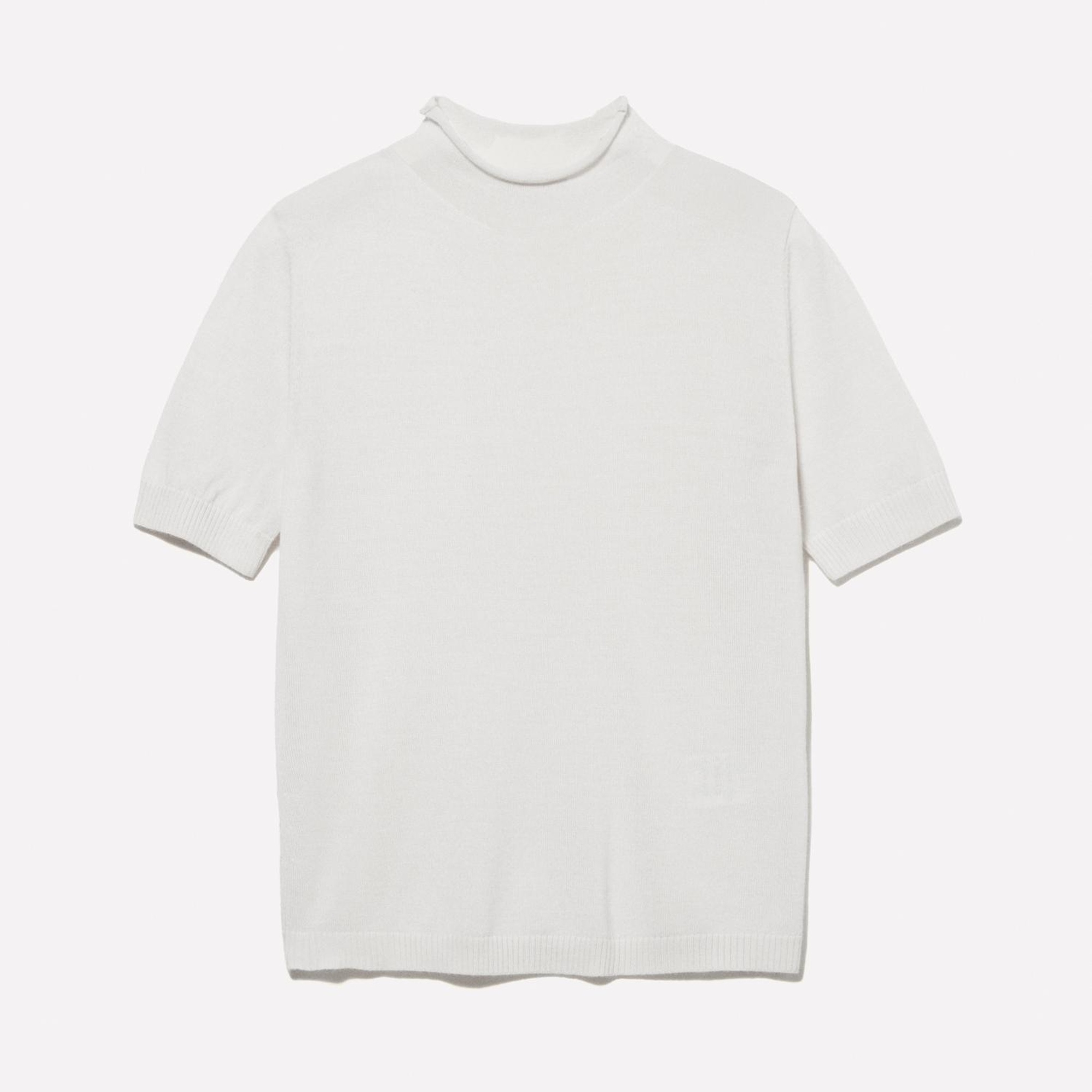 Kadın Bej Yün Karışımlı Yarım Kollu Balıkçı Yaka Kazak