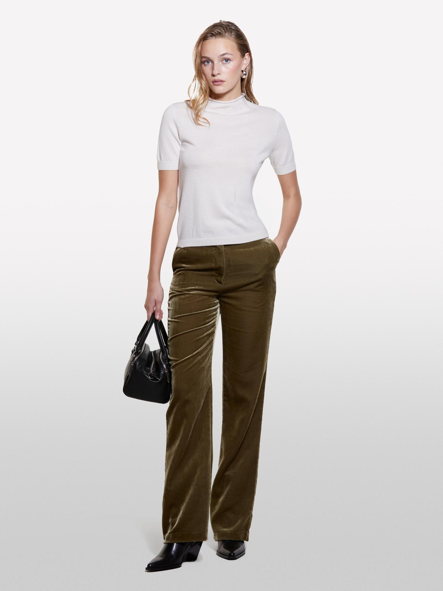  Kadın Bej Yün Karışımlı Yarım Kollu Balıkçı Yaka Kazak