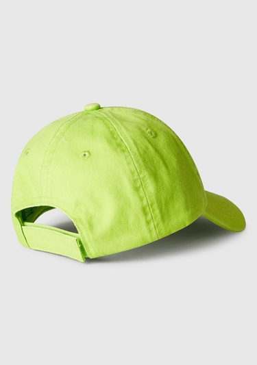  Erkek Çocuk Sarı Yırtıklı Eskitilmiş Efektli Nakış İşlemeli Kep Şapka