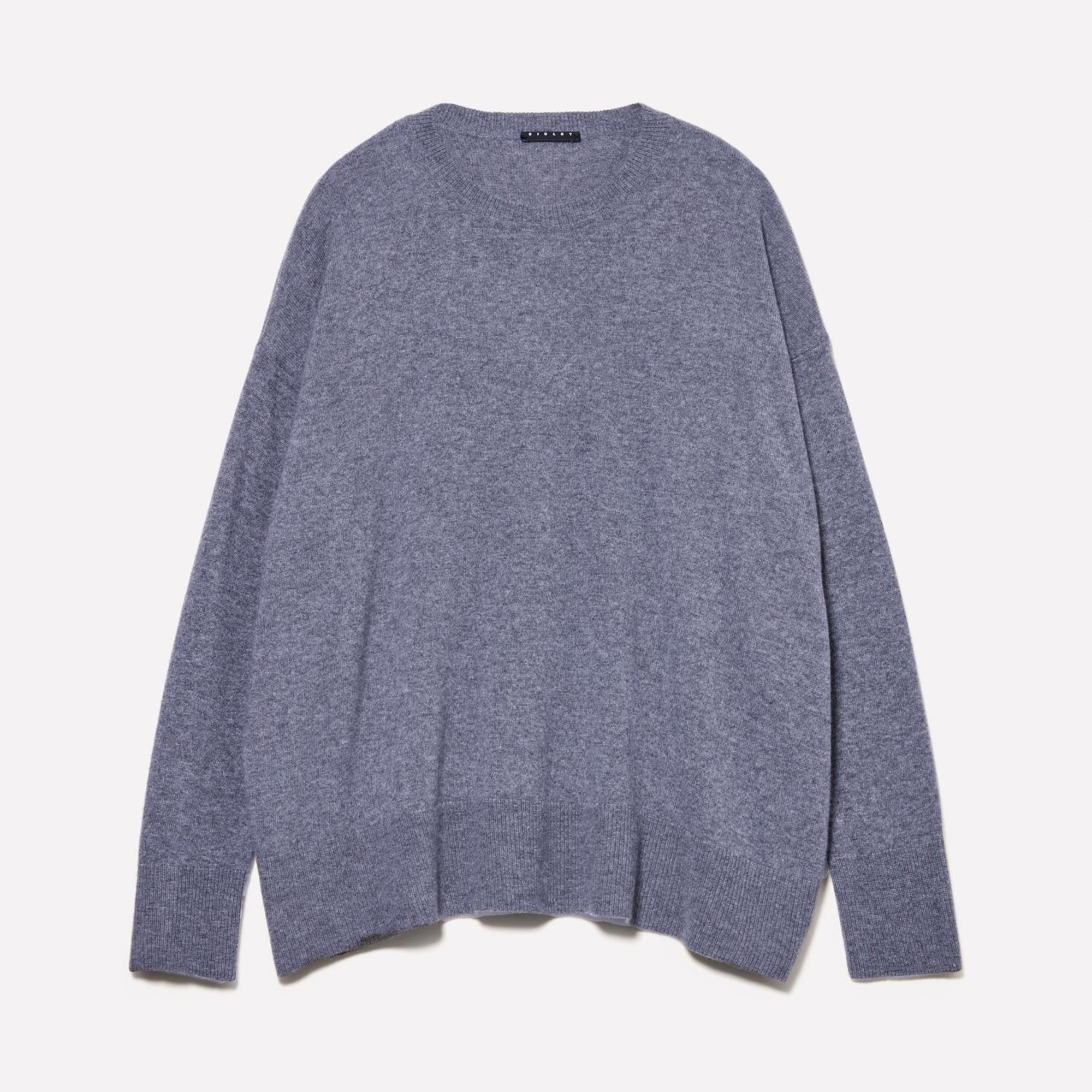 Kadın Koyu Gri Yün Karışımlı Boxy Fit Kazak