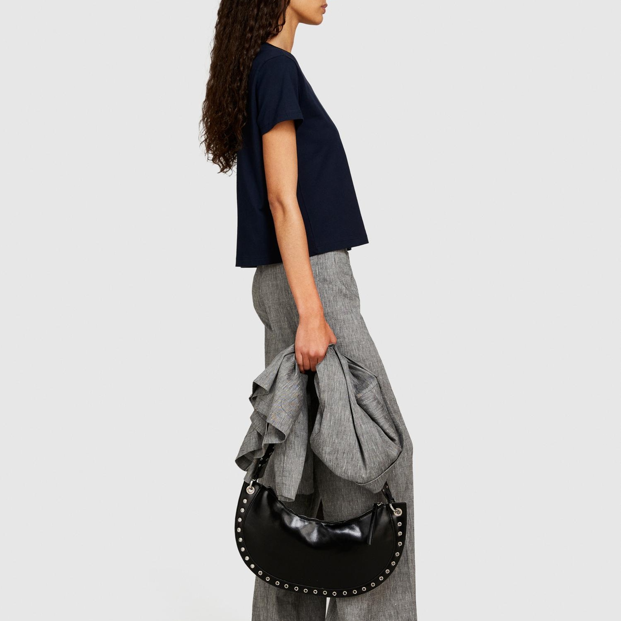 Kadın Lacivert %100 Pamuk Yuvarlak Yakalı T-Shirt