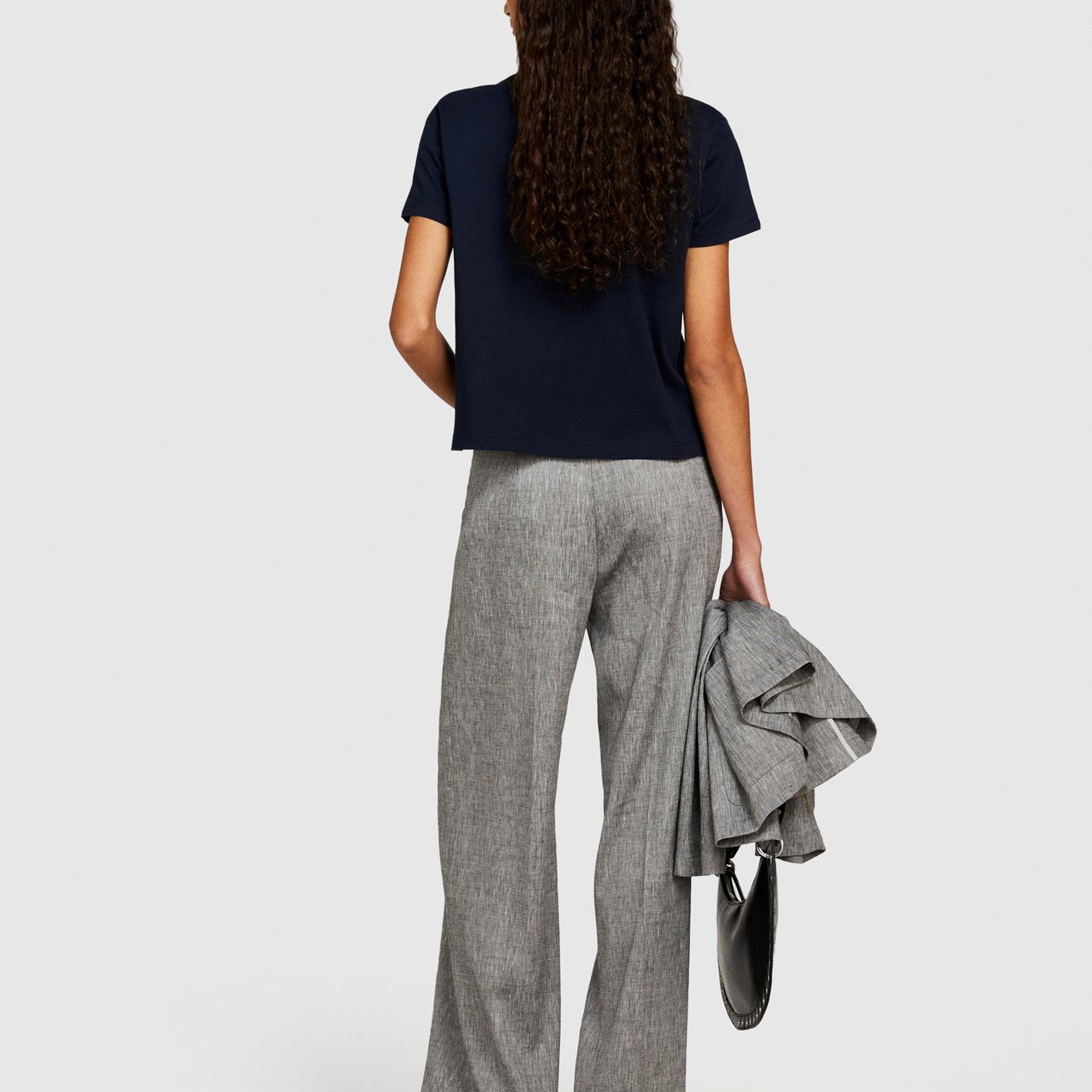 Kadın Lacivert %100 Pamuk Yuvarlak Yakalı T-Shirt