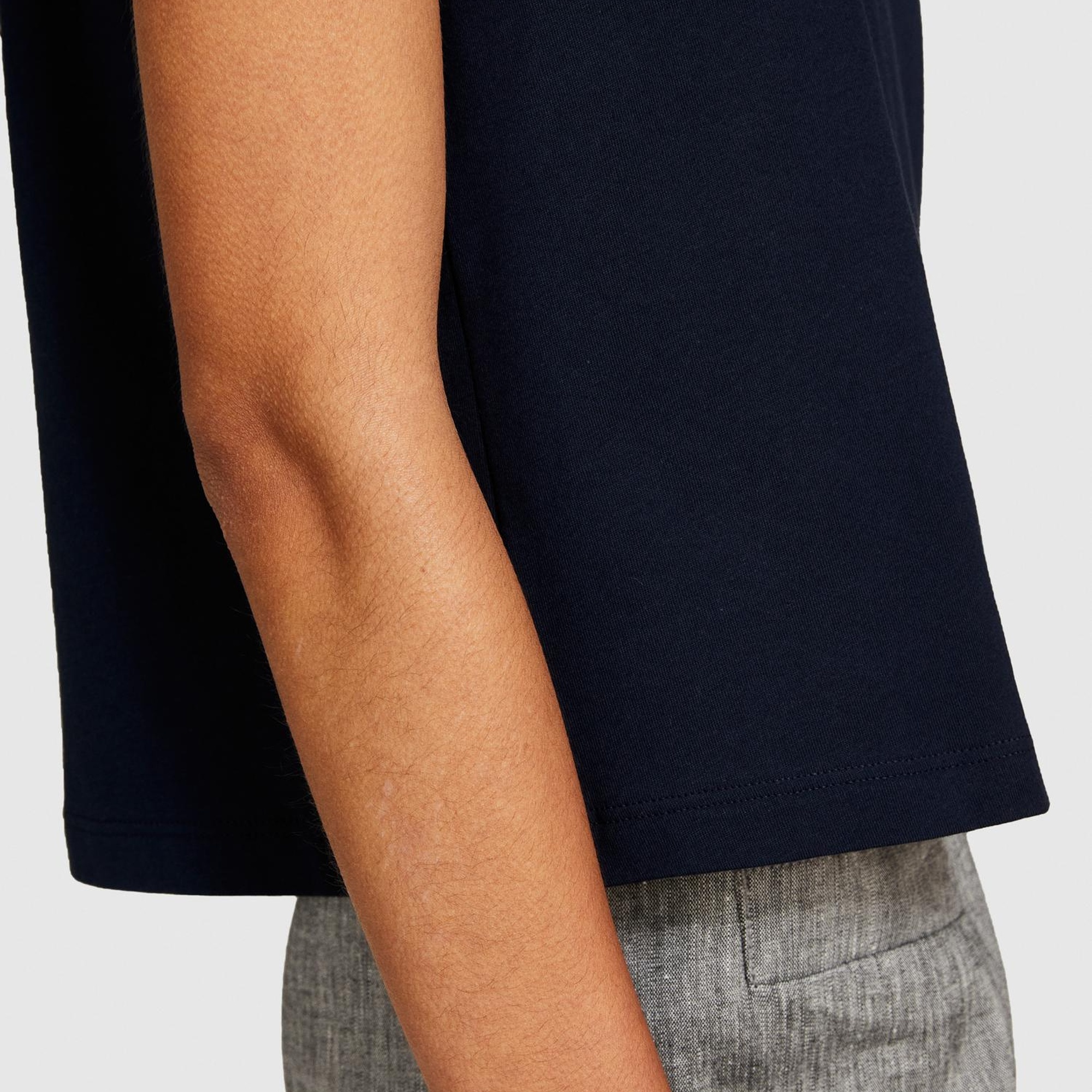 Kadın Lacivert %100 Pamuk Yuvarlak Yakalı T-Shirt