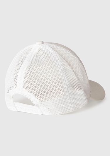  Erkek Çocuk Beyaz Önü Grafik Baskılı Arkası Fileli Ayarlanabilir Kep Şapka