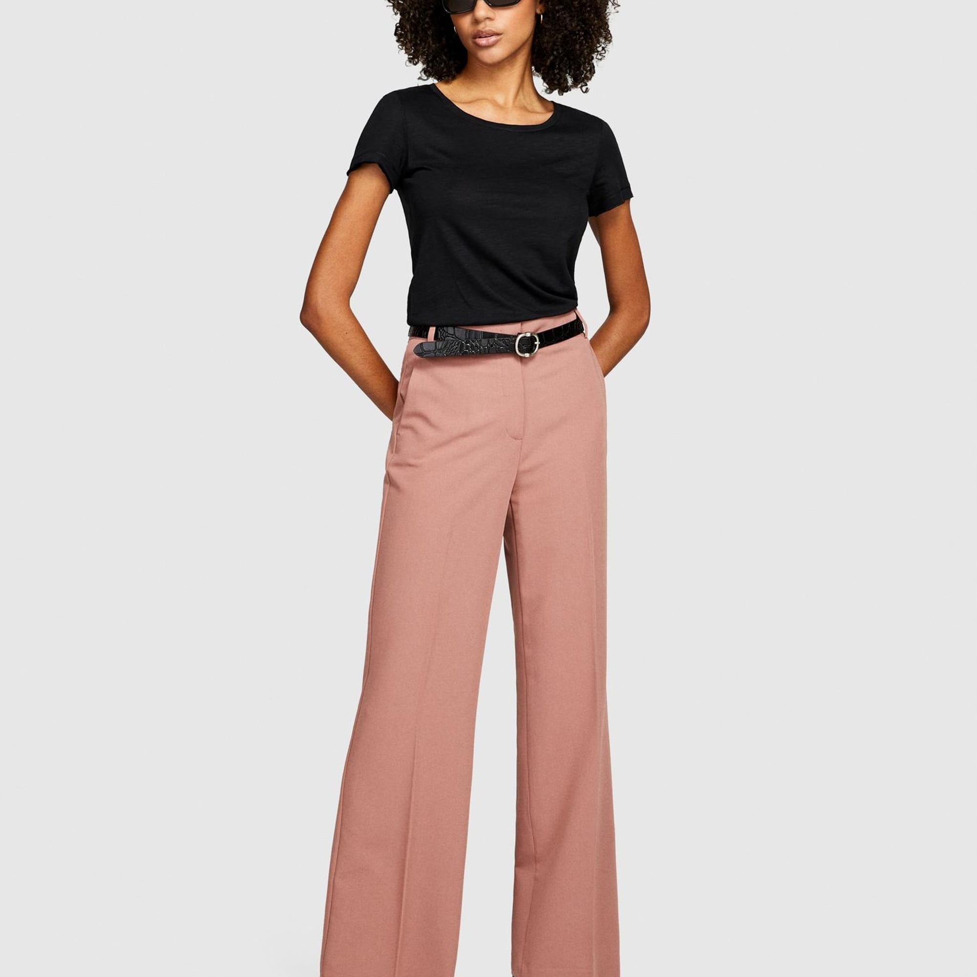 Kadın Siyah Modal Karışımlı Regular Fit T-Shirt