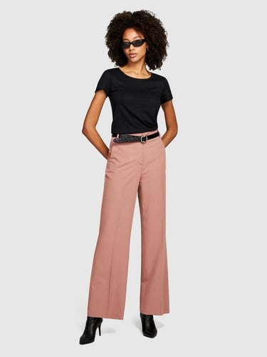  Kadın Siyah Modal Karışımlı Regular Fit T-Shirt