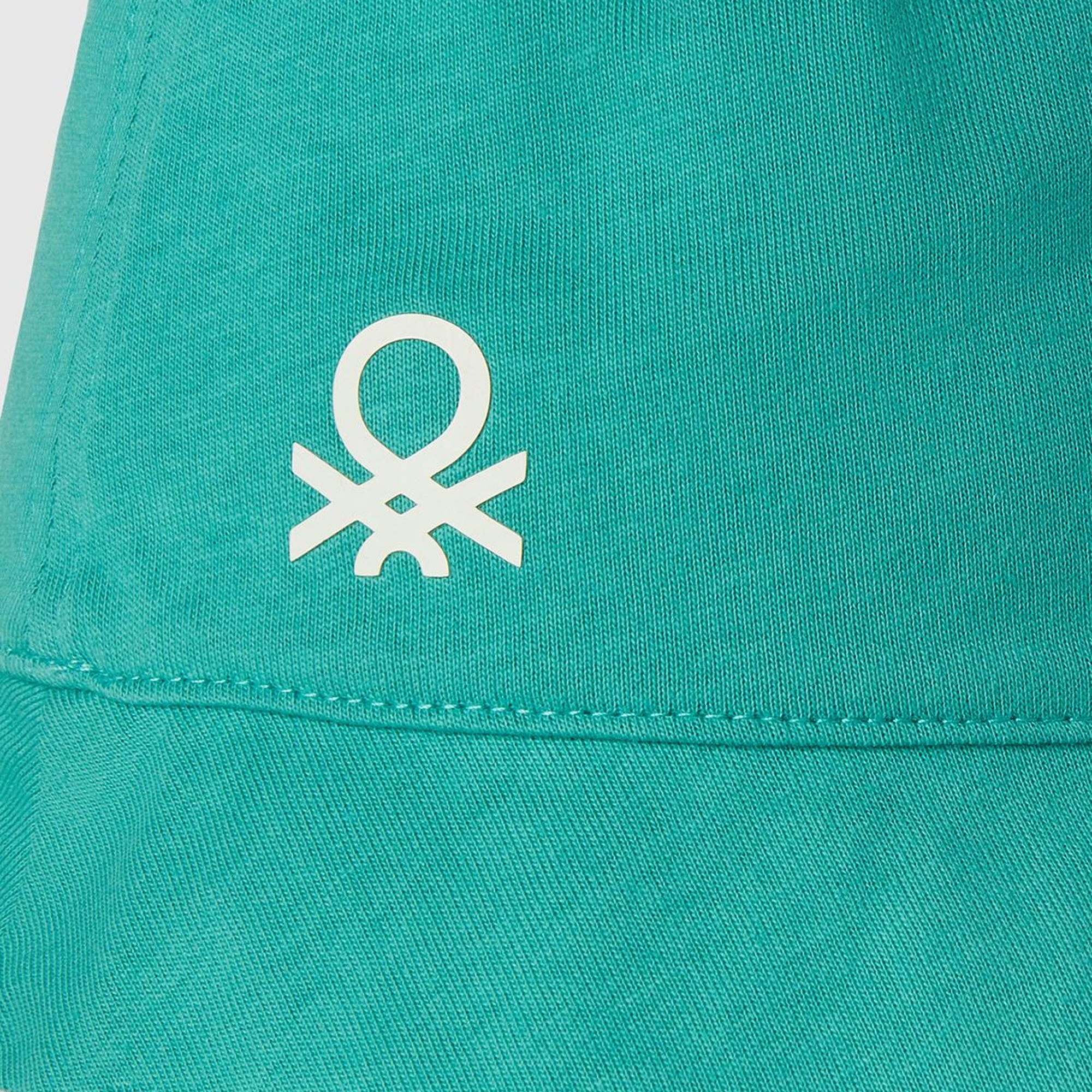 Erkek Çocuk Mint Yeşili Desenli Önü Logo Detaylı Çift Taraflı Bucket Şapka