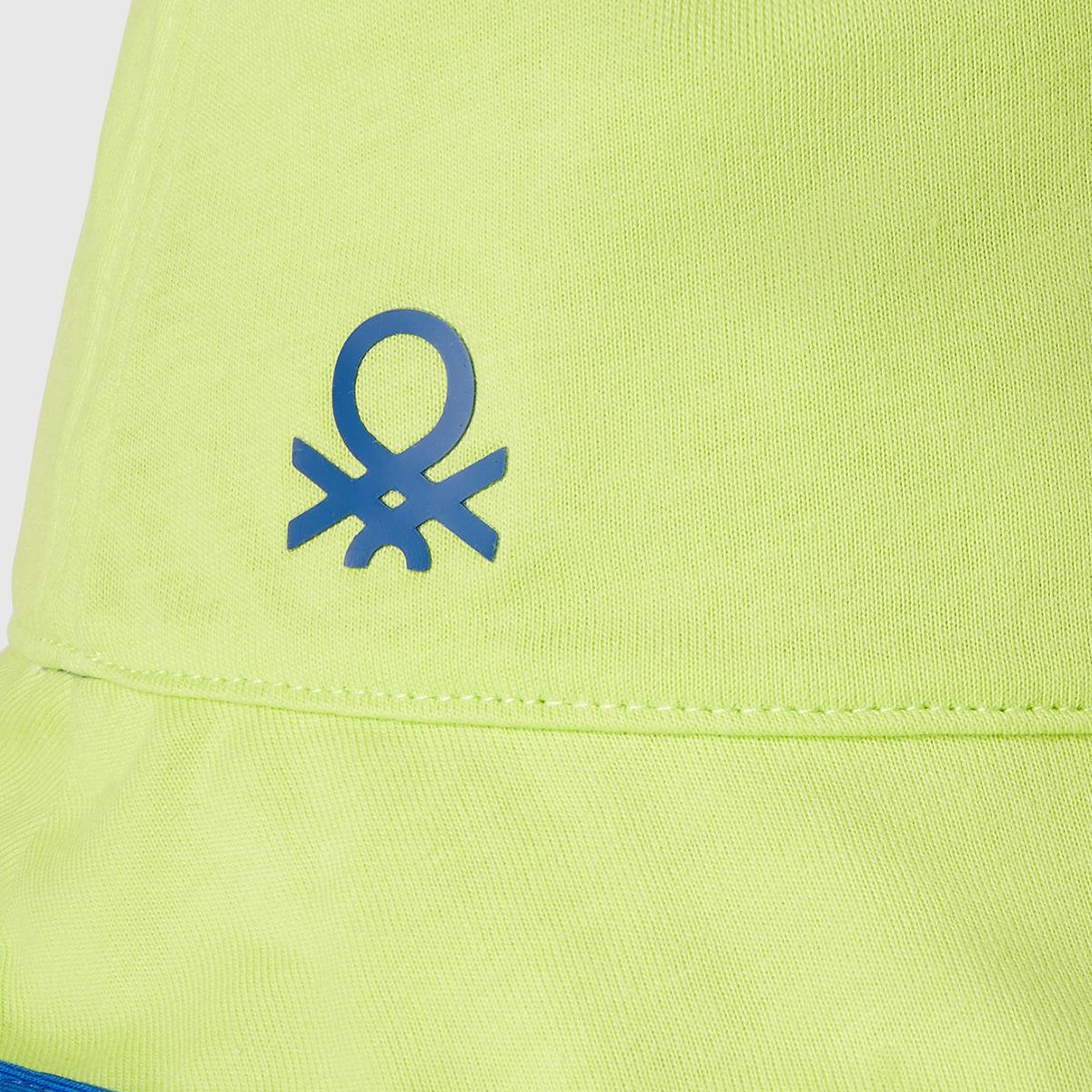 Erkek Çocuk Sarı Desenli Önü Logo Detaylı Çift Taraflı Bucket Şapka