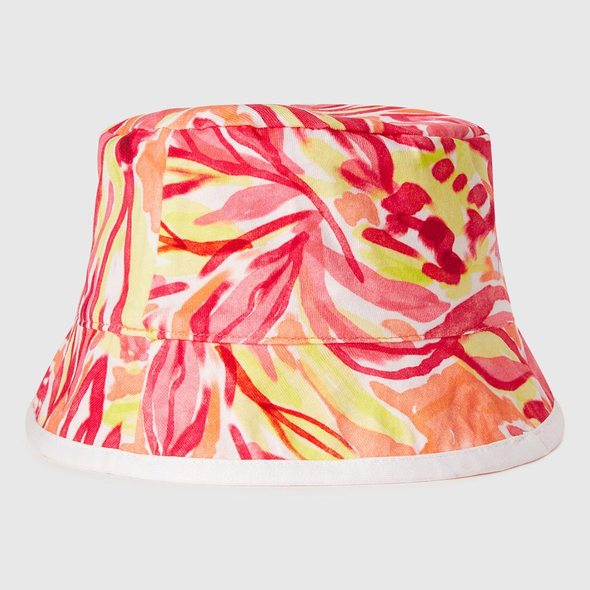 Erkek Çocuk Yavruağzı Desenli Önü Logo Detaylı Çift Taraflı Bucket Şapka